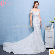 Дешевые Труба чистый Белый свадебные платья Сделано в Китае